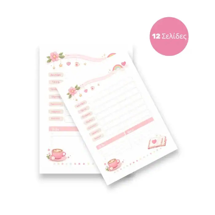 Pinkberry Self-Care Planner A5 Binder - Ατζέντα Οργάνωσης με Αυτοκόλλητα & Μπρελόκ - Image 6