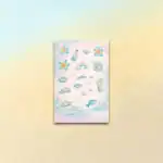 Pinkberry Original Set: "Stay Soft & Bloom" – Σημειωματάριο, Αυτοκόλλητα & Floral Hair Clip - Image 4