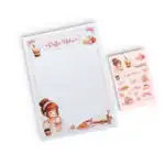 Coffee Notes Set: Aesthetic Μπλοκάκι A5 (50 φύλλα) & Stickers