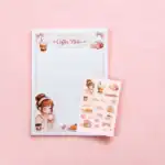 Coffee Notes Set: Aesthetic Μπλοκάκι A5 (50 φύλλα) & Stickers - Image 2